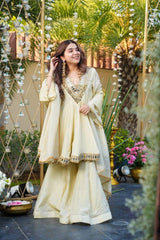 Classic Indian Festive Look in Ivory with Regal Traditional Aesthetics