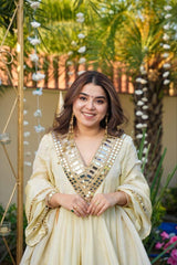 Classic Indian Festive Look in Ivory with Regal Traditional Aesthetics