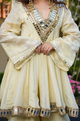 Classic Indian Festive Look in Ivory with Regal Traditional Aesthetics